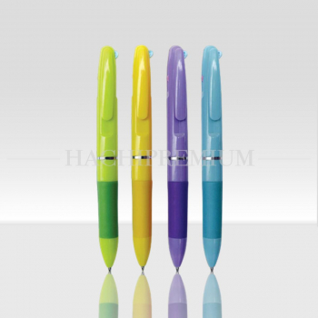 ปากกาพรีเมี่ยม ปากกาสกรีนโลโก้ - ปากกาพลาสติก 2 IN 1 รหัส HC-BC516